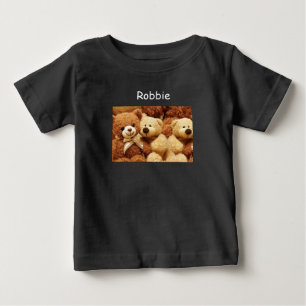 Monogrammiertes Teddybär-Baby-Jersey-T-Shirt Baby T-shirt