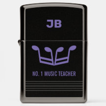 Monogrammiertes Zippo-Feuerzeug 'Nummer 1 Musikleh