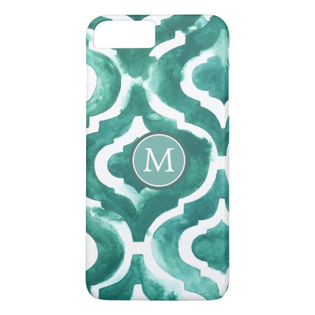 Monogrammm | Aquamarine Motif IV Case-Mate iPhone Hülle (Rückseite)