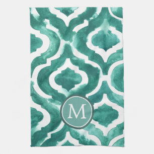Monogrammm   Aquamarine Motif IV Handtuch