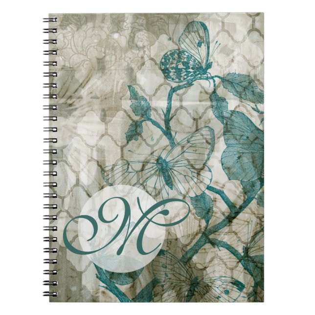 Monogrammm | Arabesque Butterfells VI Notizblock (Vorderseite)