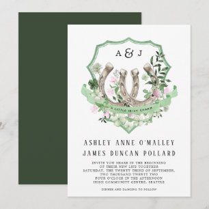 Monogrammm Botanische Hochzeit von Clover Horses Einladung