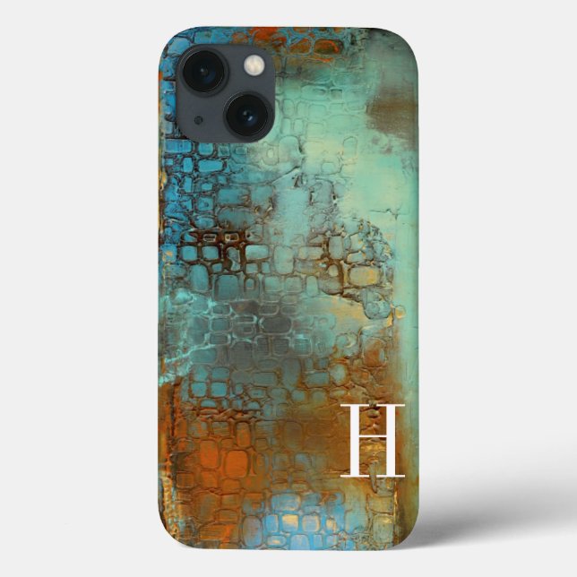 Monogrammm | Deja Blue Case-Mate iPhone Hülle (Rückseite)