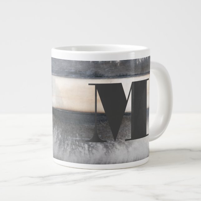 Monogrammm | Erde und Rauch I Jumbo-Tasse (Vorderseite Rechts)