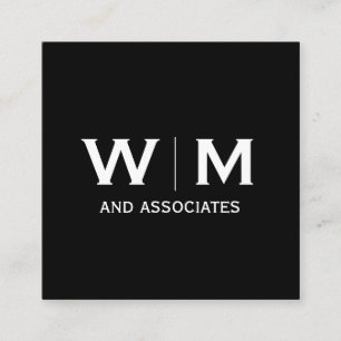 Monogrammm   FÜHRUNGSKRAFT Quadratische Visitenkarte