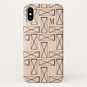 Monogrammm   Geometrisches Rechteck X Case-Mate iPhone Hülle