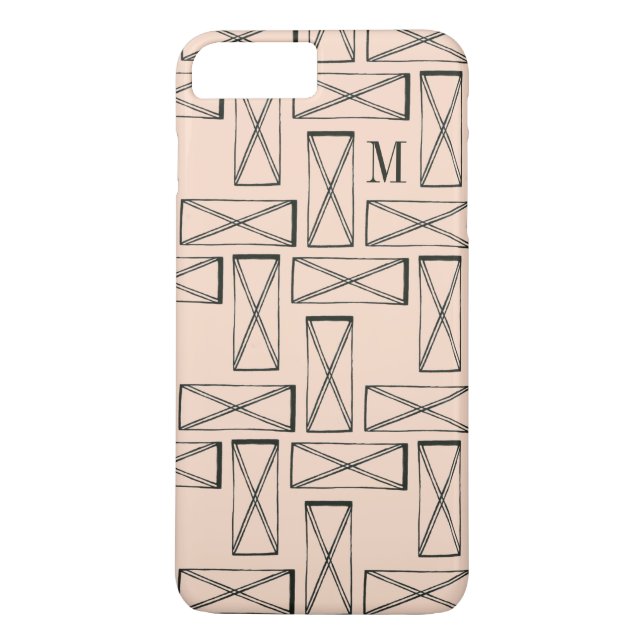 Monogrammm | Geometrisches Rechteck X Case-Mate iPhone Hülle (Rückseite)