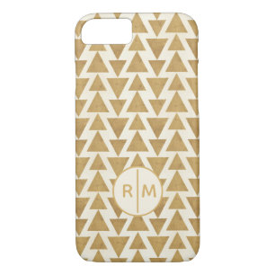 Monogrammm Geoschritt Geometrisches Gold Case-Mate iPhone Hülle
