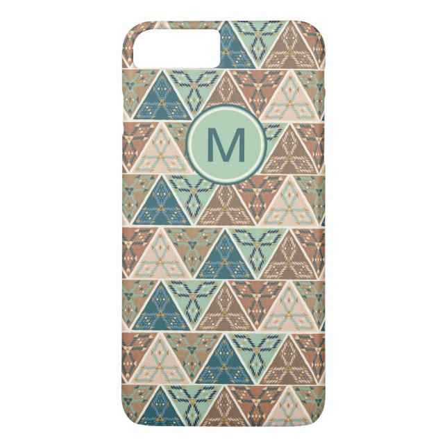 Monogrammm| Geoschritt| Geometrisches Muster Case-Mate iPhone Hülle (Rückseite)