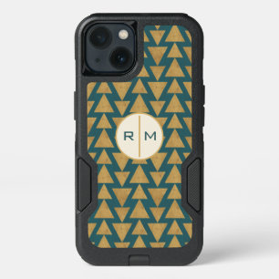 Monogrammm  Geoschritt  Gold & Dark Aquamarin Pat