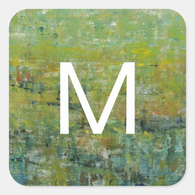 Monogrammm | Gesichtsfeld II Quadratischer Aufkleber (Vorderseite)