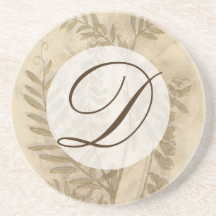 Monogrammm Gilded Foliage I Untersetzer