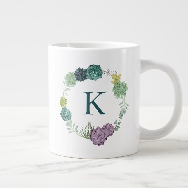 Monogrammm | Glück der Pflanze | Happines kaufen P Jumbo-Tasse (Rechts)