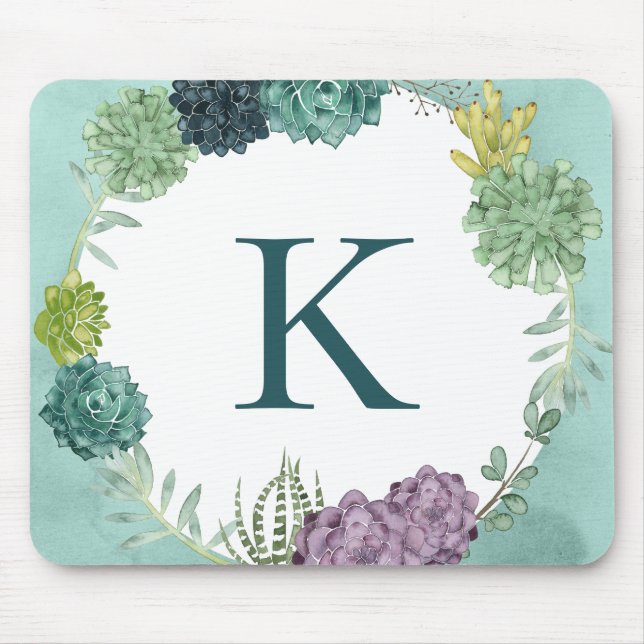 Monogrammm | Glück der Pflanze | Happines kaufen P Mousepad (Vorne)