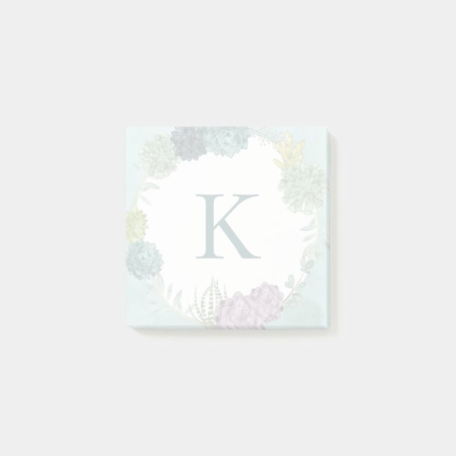 Monogrammm | Glück der Pflanze | Happines kaufen P Post-it Klebezettel (Vorderseite)