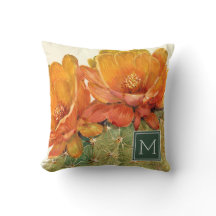 Monogrammm| Kakteen Orange Blüten