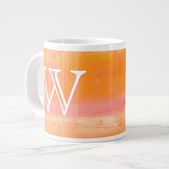 Monogrammm | Karibischer Luftraum Jumbo-Tasse (Vorderseite Links)