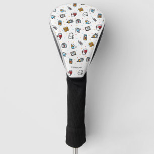 Monogrammm. Medizinisches Muster für Ärzte und K Golf Headcover