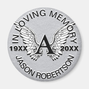 Monogrammm   Memorial   Angel Wings Magnet