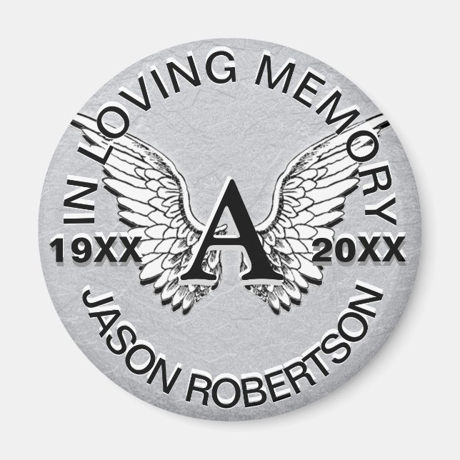 Monogrammm | Memorial | Angel Wings Magnet (Vorne)