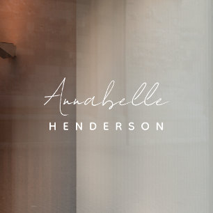 Monogrammm   Minimalistisch Modern Stylish Namplat Fensteraufkleber