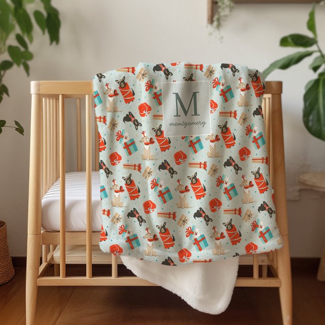 Monogrammm | Mittelalterliche Weihnachtshunde Sherpadecke (Von Creator hochgeladen)