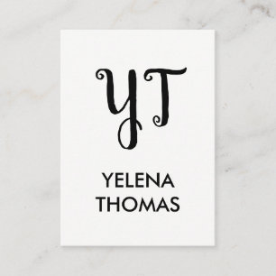 Monogrammm   Modern Grunge Monogram Visitenkarte