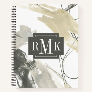 Monogrammm Monochrome Dynamik Notizbuch