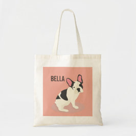 Monogrammm.Niedlicher französischer Bulldog. Tragetasche