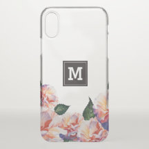 Monogrammm. Pfirsichfarbenes Muster.