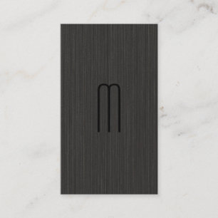 Monogrammm   Schwarze Textur Visitenkarte