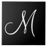 MONOGRAMMM: Schwarzweiß-Monogramm M,