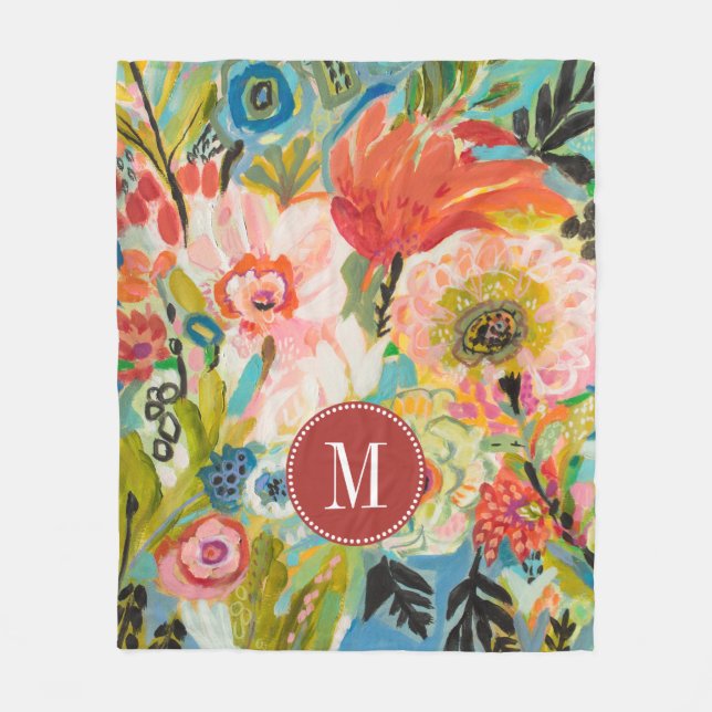 Monogrammm | Secret Garden Floral III Fleecedecke (Vorderseite)