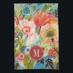 Monogrammm | Secret Garden Floral III Geschirrtuch<br><div class="desc">Secret Garden Floral III von Karen Fields</div>