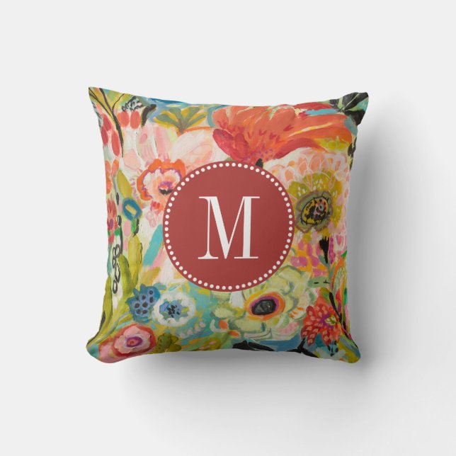 Monogrammm | Secret Garden Floral III Kissen (Vorderseite)