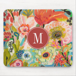 Monogrammm Secret Garden Floral III Mousepad