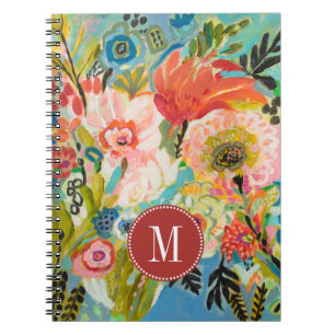 Monogrammm Secret Garden Floral III Notizblock