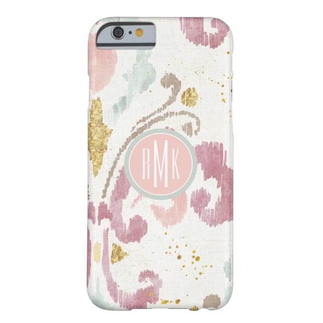 Monogrammm| Soft Deko Pattern Case-Mate iPhone Hülle (Rückseite)