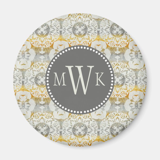 Monogrammm | Tapestry Rosette II Magnet (Vorne)