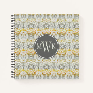Monogrammm   Tapestry Rosette II Notizbuch