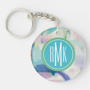 Monogrammm   Test und Airy Bright Schlüsselanhänger