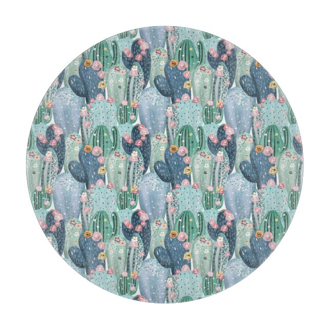 Monogrammm | Weiches Patel-Muster Schneidebrett (Vorderseite)