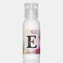 Monogrammname auf Aquarellfarben-Blume in Pastellf