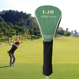 Monogrammname, Frühjahrsgrüne Bezeichnung, Golf Headcover