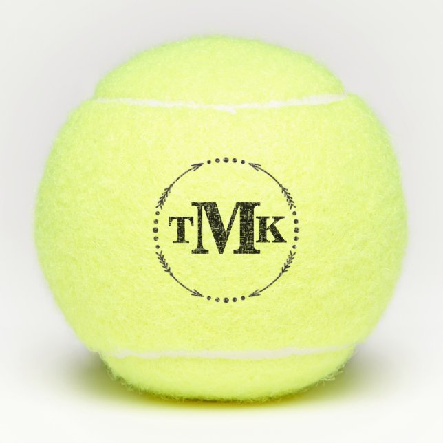 Monogrammpfeile Tennisbälle (Vorderseite)