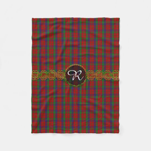 MonogrammRobertsonTartan Fleecedecke (Vorderseite)