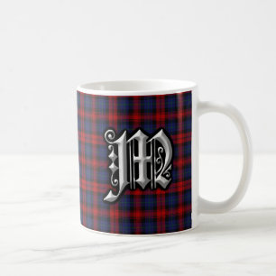 Monogrammroter blauer Tartan Clan MacLachlan Tasse