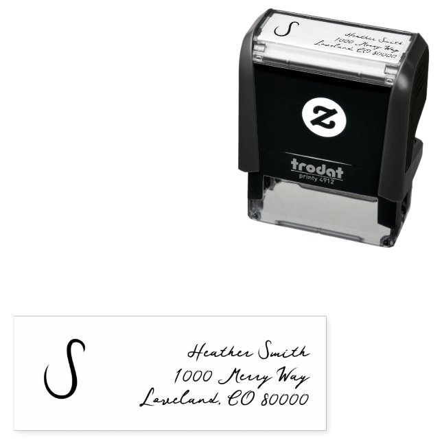 Monogrammschrift Permastempel (Beispiel)