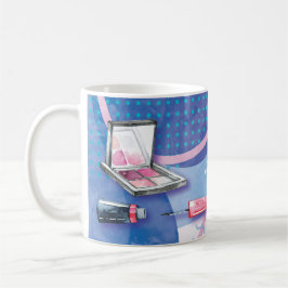 MonogrammWatercolor bilden Künstler-Stylist-Lippen Tasse