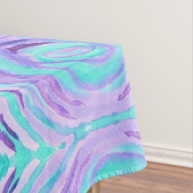 Monogrammwatercolor-lila Türkis-Strudel gemalt